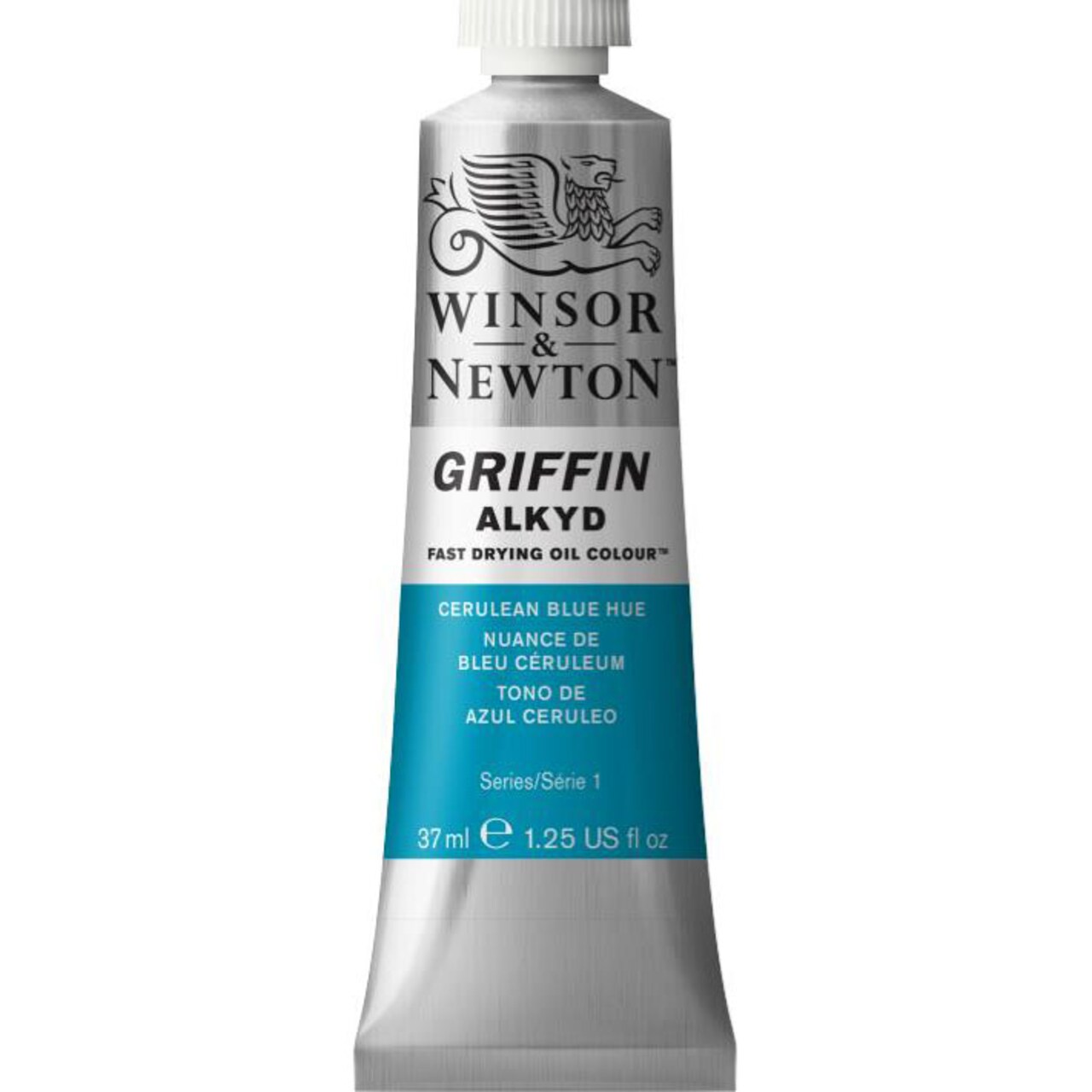 Winsor &#x26; Newton Griffin Alkyd Fast-Drying Oil Paint, 37Ml, Cerulean Blue Hue